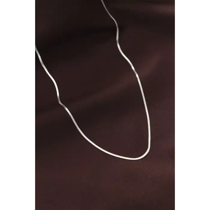 Çelik Gümüş Renk 60 cm İnce İtalyan Zincir Kolye