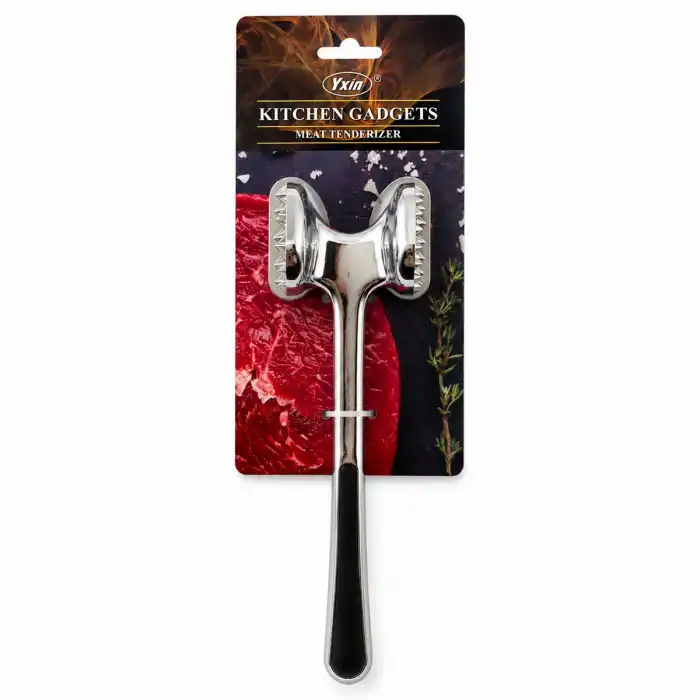 Çift Başlı - Komple Metal Paslanmaz Çelik Et Dövecek Bx40