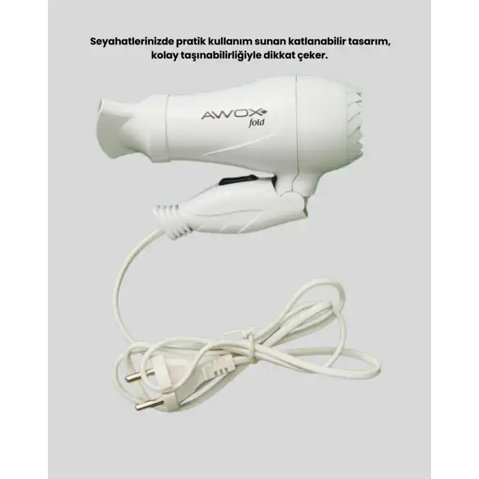 Çift Isı ve Hız Ayarlı Katlanabilir Saç Kurutma Makinesi