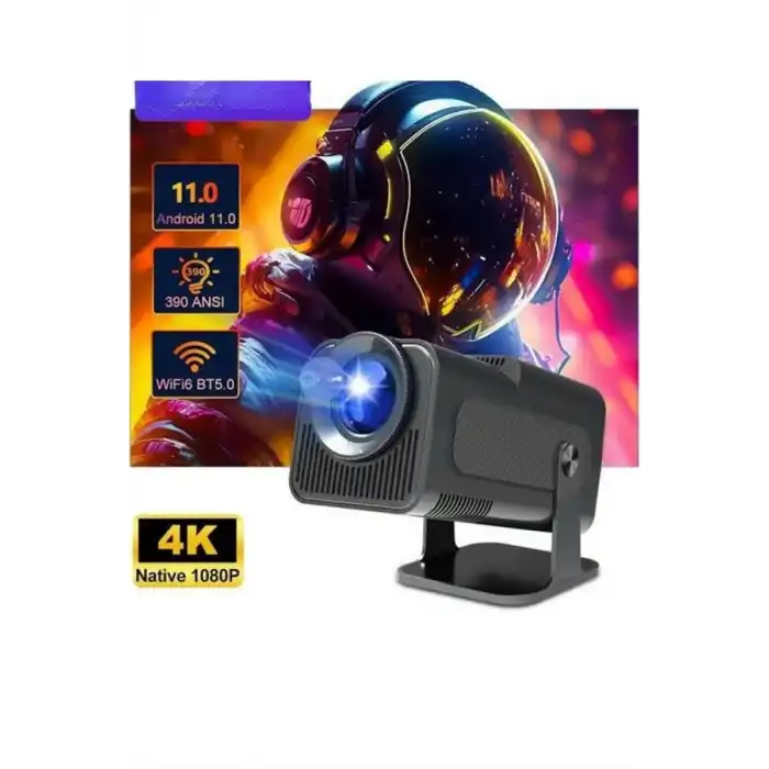 Çift Kollu Projeksiyon Taşınabilir Game Projektör Full Hd 1080P 4k Projeksiyon Gamepad