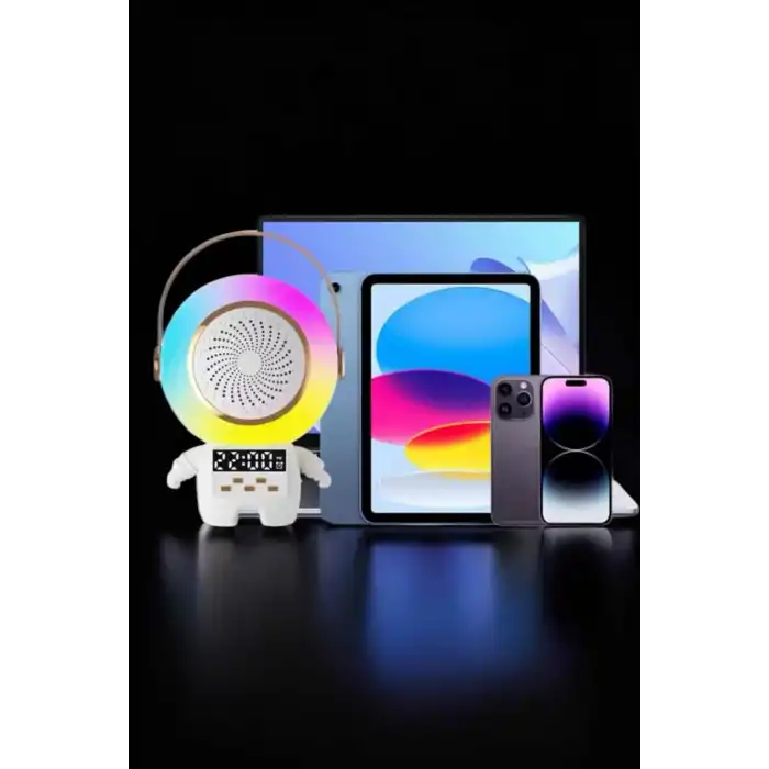 Çift Mikrofonlu Karaoke Mikrofon Bluetooth Bağlantılı Dijital Göstergeli