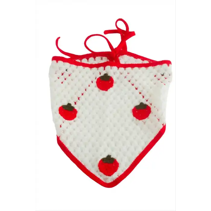 Çilek Örme Bohem Bandana