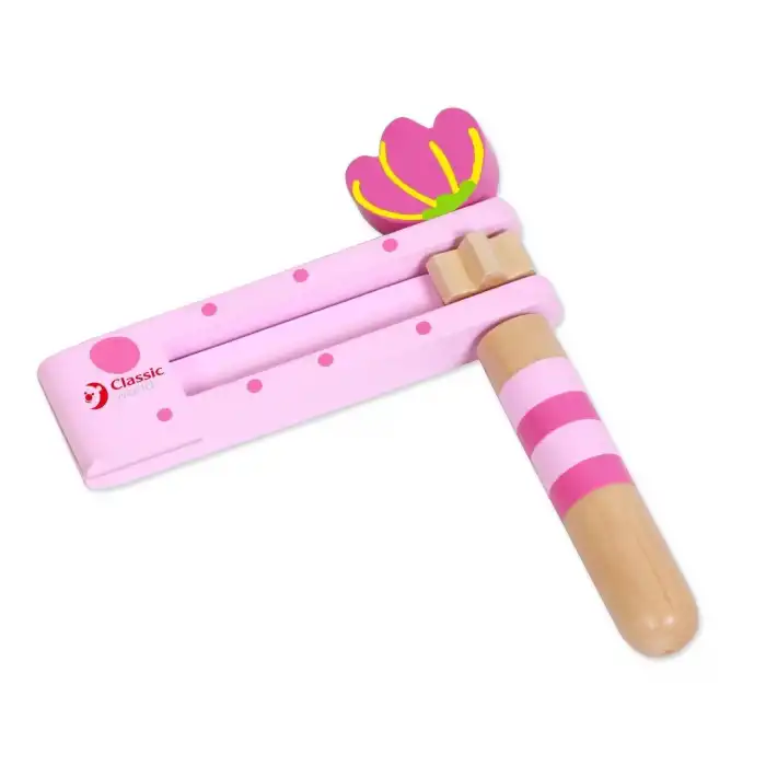 Classic World Pembe Ahşap Kastanet-Şak Şak