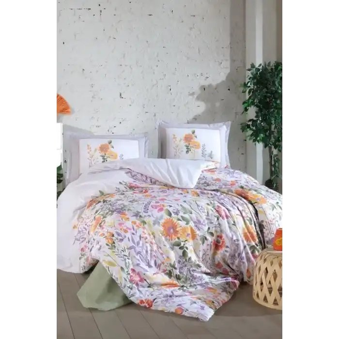 Clasy Ranforce Nevresim Takımı Çift Kişilik Galya V1 Yeşil