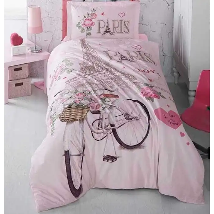 Clasy Ranforce Nevresim Takımı Tek Kişilik Paris Love