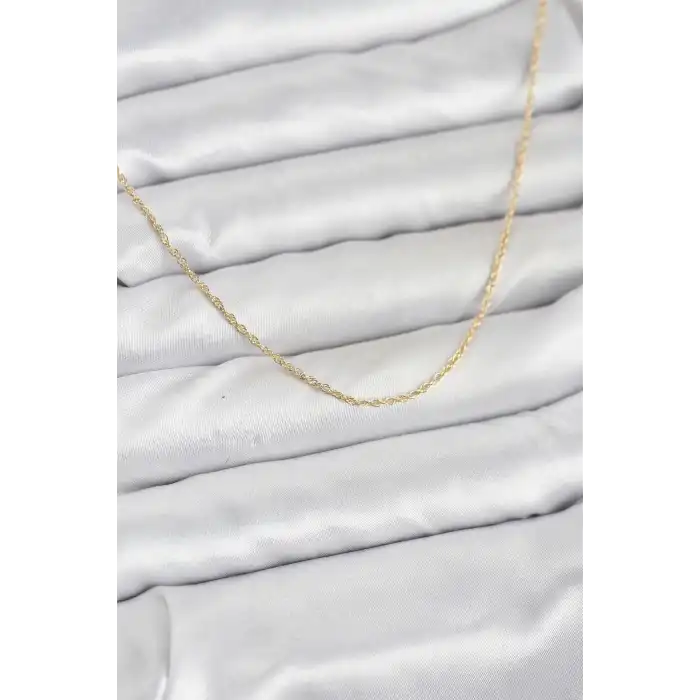 CM 14K Gold Renk Burgu Model 60 cm Kadın Kolye
