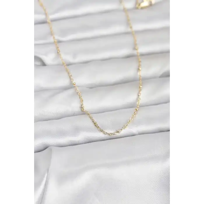 CM 14K Gold Renk Burgu Model 60 cm Kadın Kolye