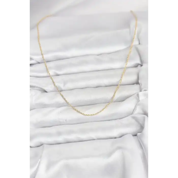 CM 14K Gold Renk Burgu Model 60 cm Kadın Kolye