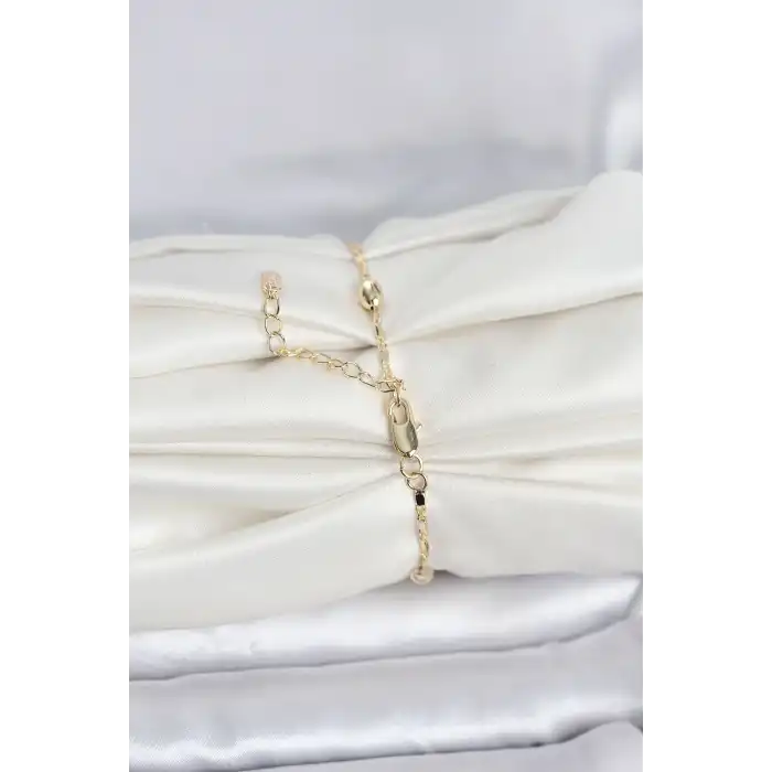 CM 14K Gold Renk Damla Topçuk Model Kadın Bileklik