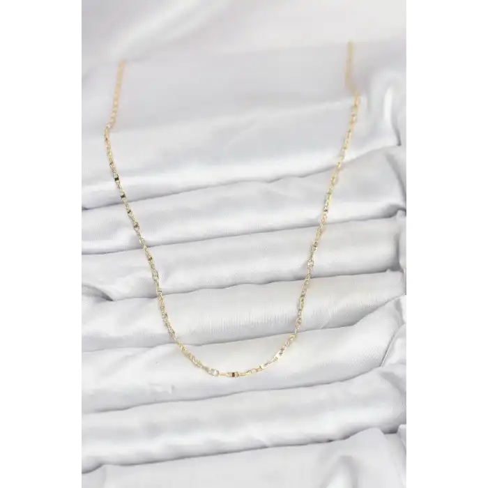 CM 14K Gold Renk Gemici Zincir Model 60 cm Kadın Kolye