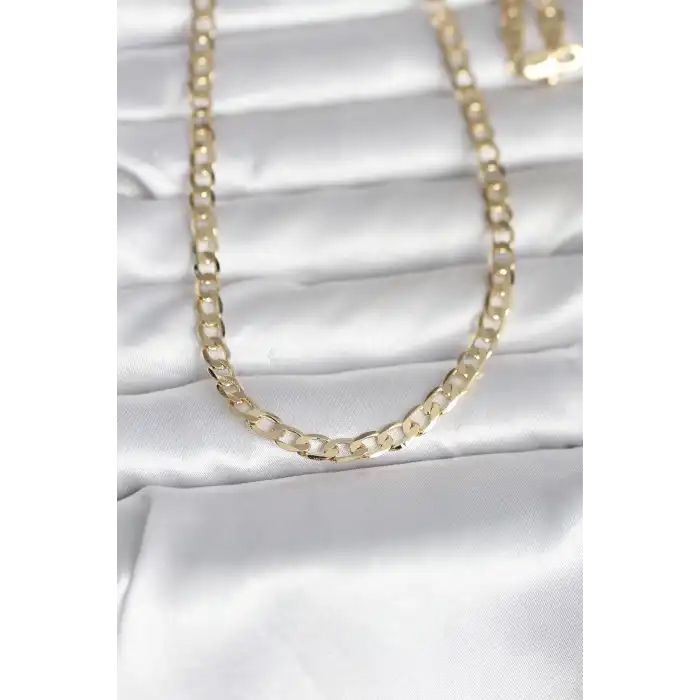 CM 14K Gold Renk Kalın Zincir Model 60 cm Kadın Kolye