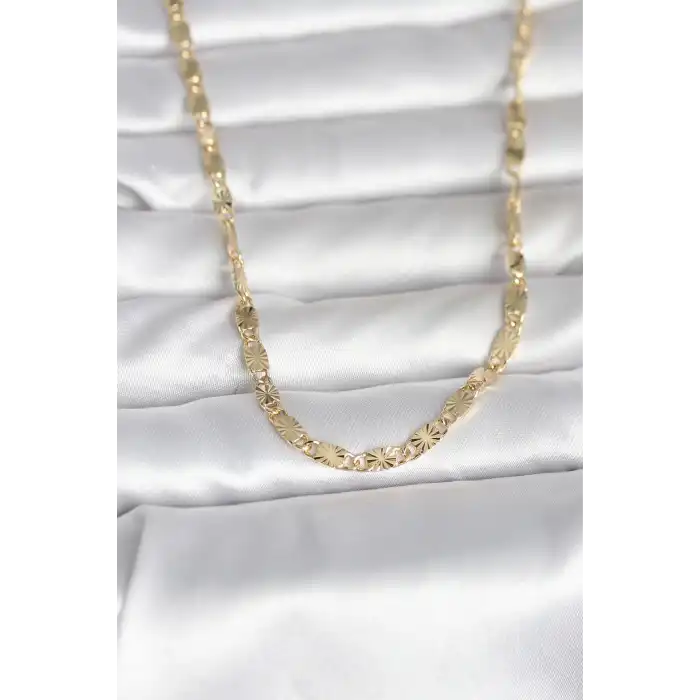 CM 14K Gold Renk Lazer Model 45 cm Kadın Kolye