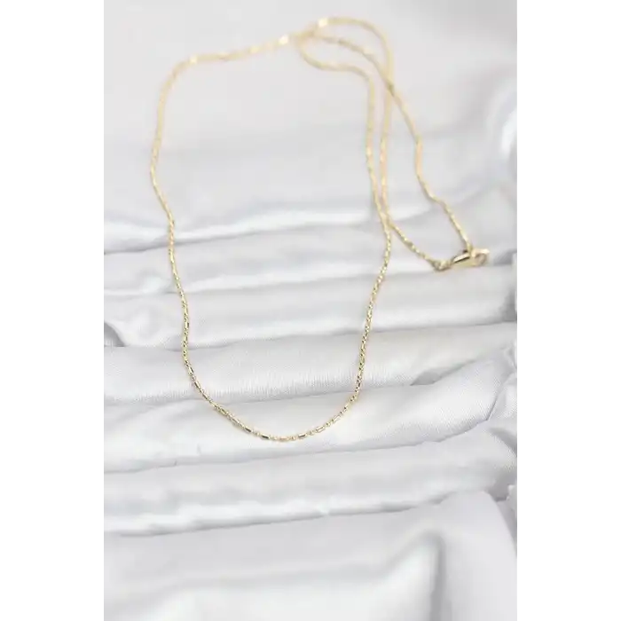 CM 14K Gold Renk Parçalı Topçuk Model 60 cm Kadın Kolye