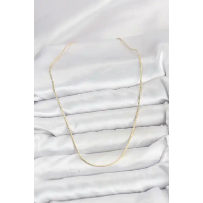 CM 14K Gold Renk Yılan Zincir Model Kadın Kolye