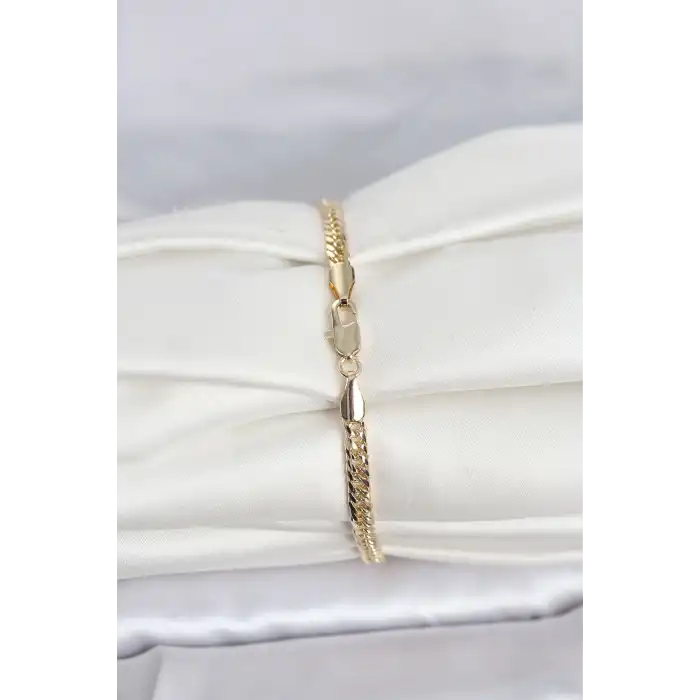 CM 14K Gold Renk Zincir Model Kadın Bileklik