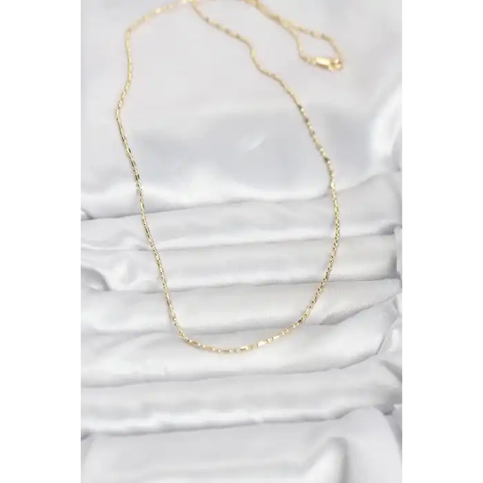 CM 14K Gold Renk Zincirli 60 cm Kadın Kolye