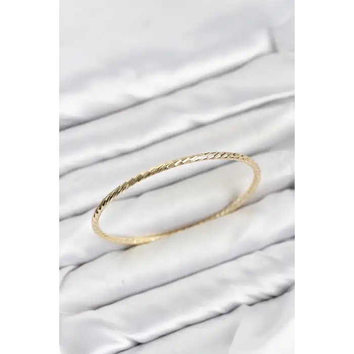 CM Gold Renk Lazer Kesim Model 65 mm Bilezik