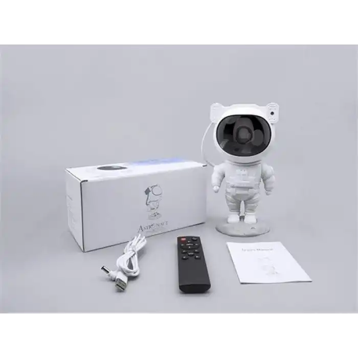 Çocuklara Özel Projeksiyon Astronot Lamba Speaker Sevimli