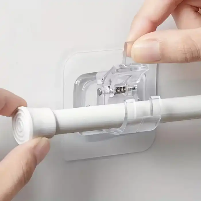 Çok Amaçlı Kıskaçlı Yapışkanlı Kablo ve Mop Tutucu