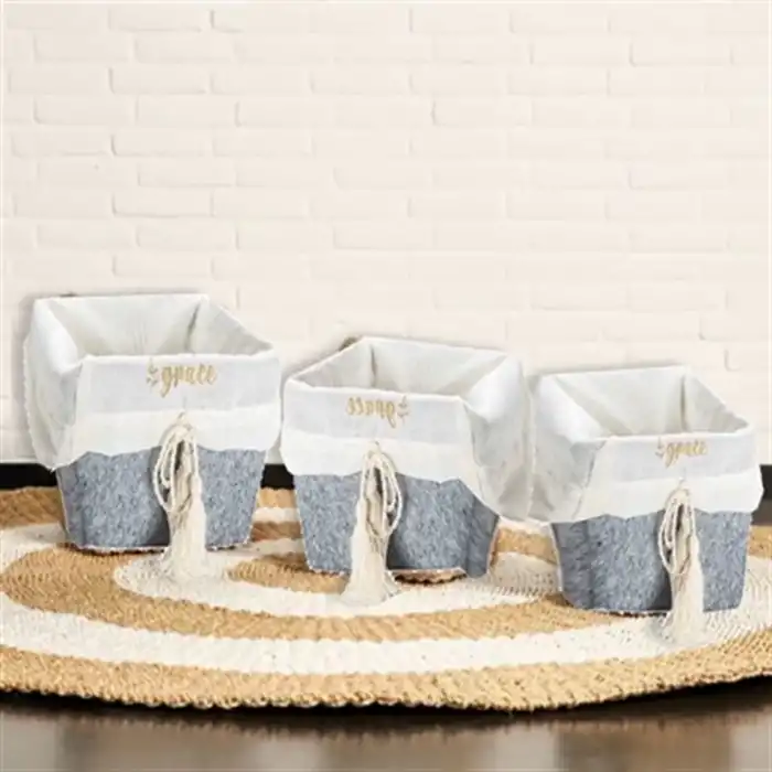 Çok Amaçlı Saklama Organizer Kutu Kare Keçe Sepet (mini) - 03433