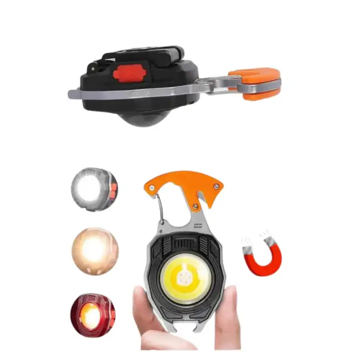 Çok İşlevli Acil Durum Işığı USB Şarjlı Cep Feneri 7 Farklı Mod