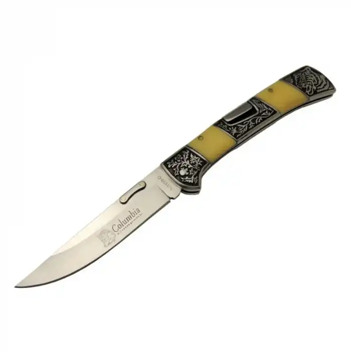 Eco Lounge Columbia A 3159 C Kamp Çakı 24 cm - İşlemeli Sedef Saplı, Kemerlikli
