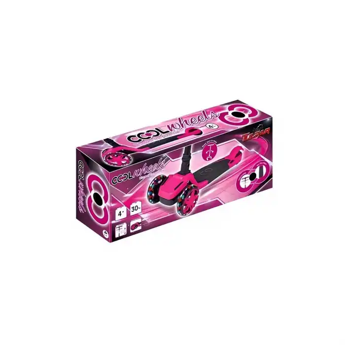 Cool Wheels Tulpar Işıklı Katlanabilir Scooter Pembe
