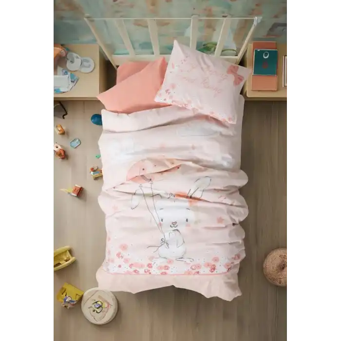 Cotton Box Bebek Nevresim Takımı Rapeti Somon