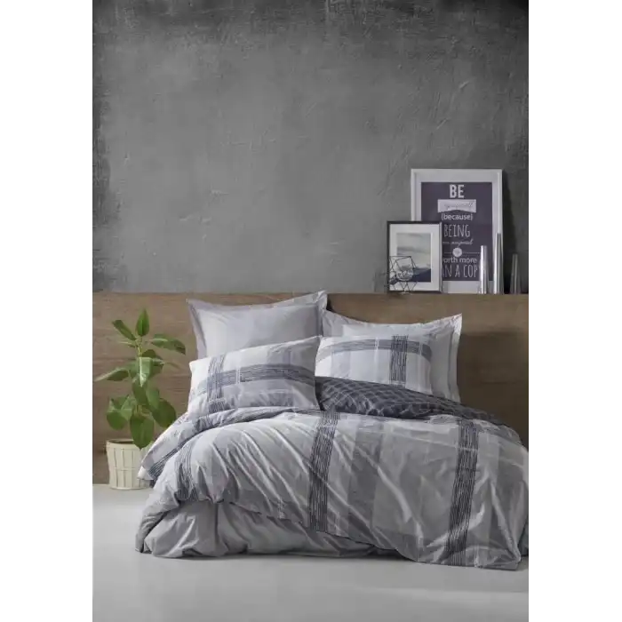 Cotton Box Çift Kişilik Nevresim Takımı Miranda Gri