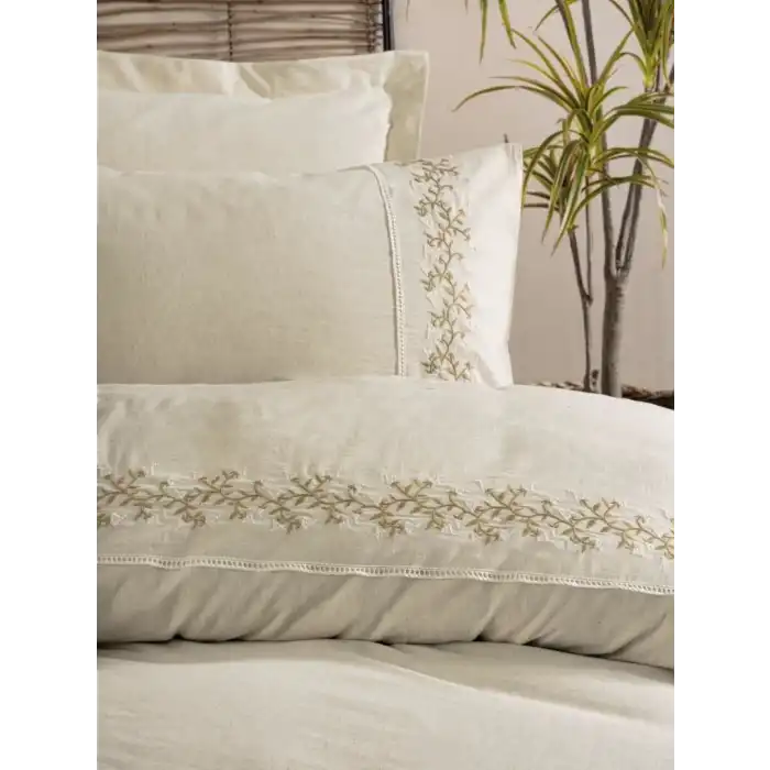 Cotton Box Cotton Keten Çift Kişilik Nevresim Takımı Darian