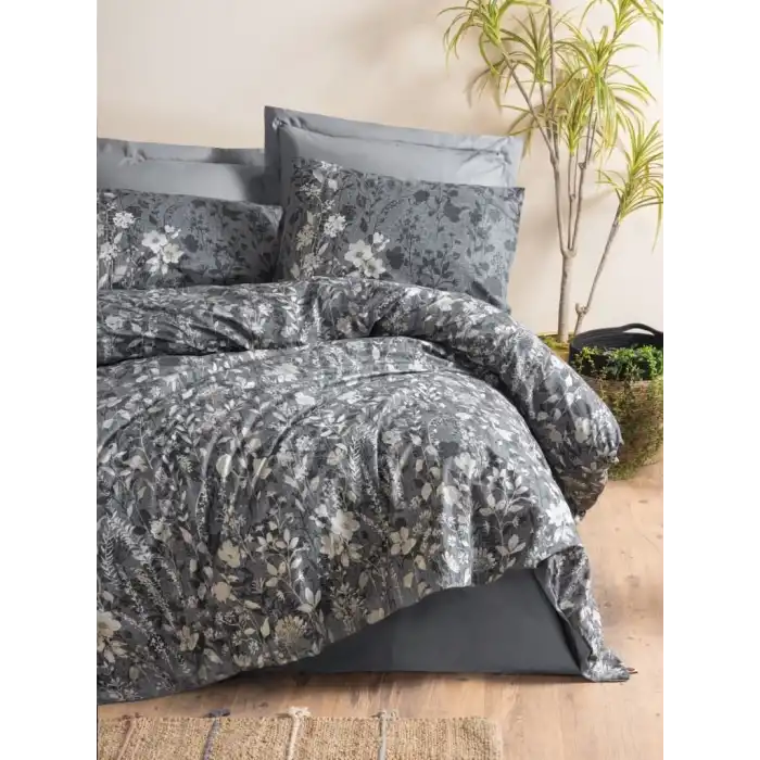 Cotton Box Dual Çift Kişilik Nevresim Takımı Comely Antrasit