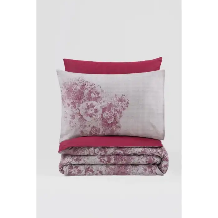 Cotton Box Dual Çift Kişilik Nevresim Takımı Vilda Bordo