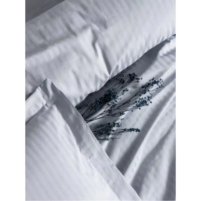 Cotton Box Elegant Gri Çift Kişilik Saten Nevresim Takımı