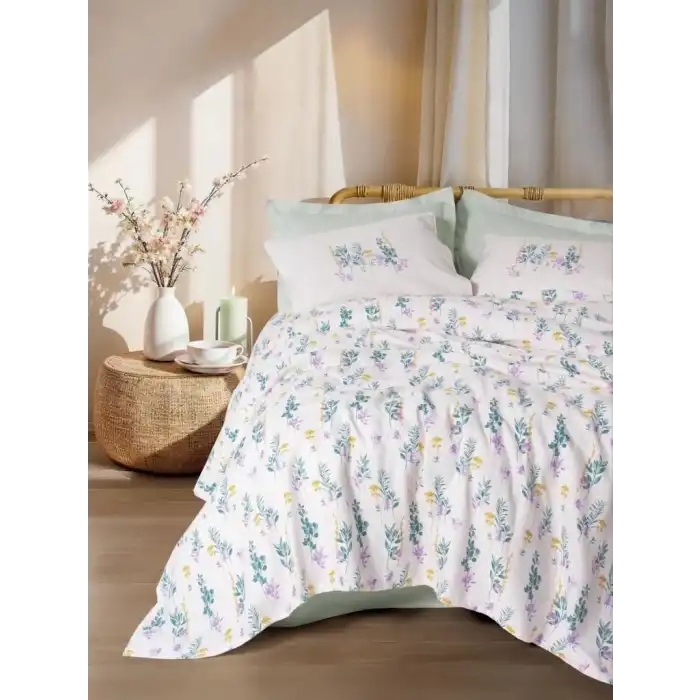Cotton Box Estiva Çift Kişilik Pike Takımı Twig Mint