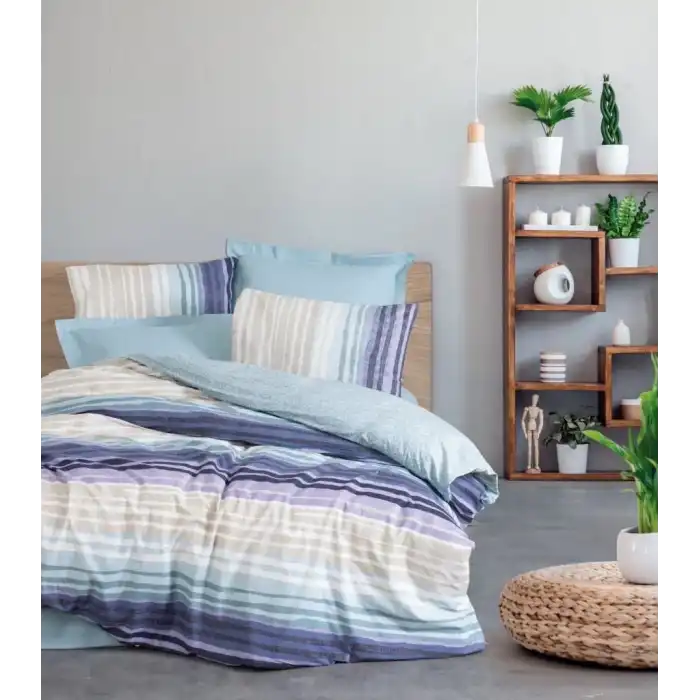 Cotton Box Line Nevresim Takımı Çift Kişilik Fonte Mint