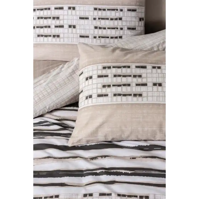 Cotton Box Line Tek Kişilik Nevresim Takımı Perry Bej