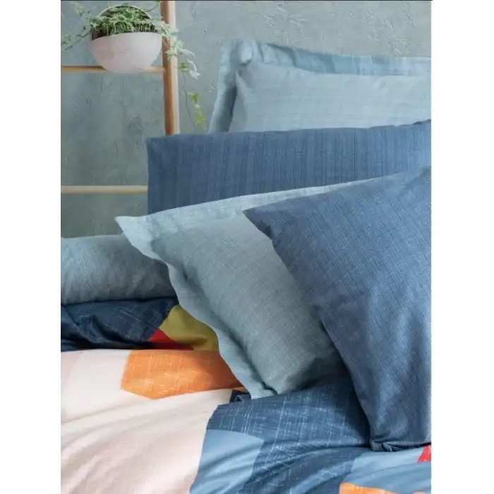 Cotton Box Modern Çift Kişilik Nevresim Takımı Cosy Mavi