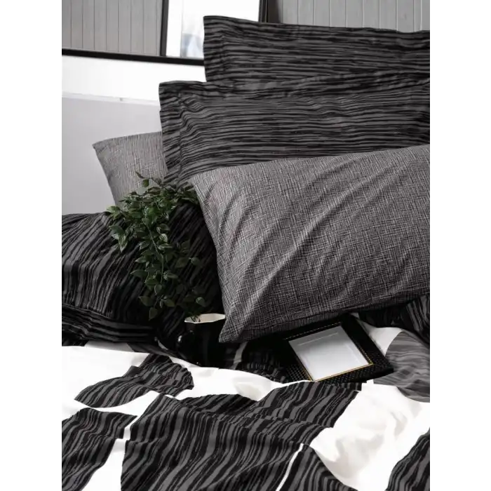Cotton Box Modern Çift Kişilik Nevresim Takımı Niko Antrasit
