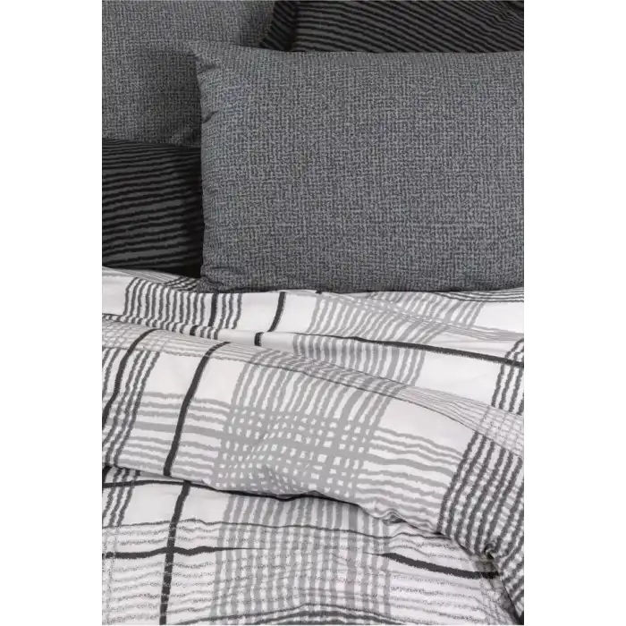 Cotton Box Modern Çift Kişilik Nevresim Takımı Will Antrasit