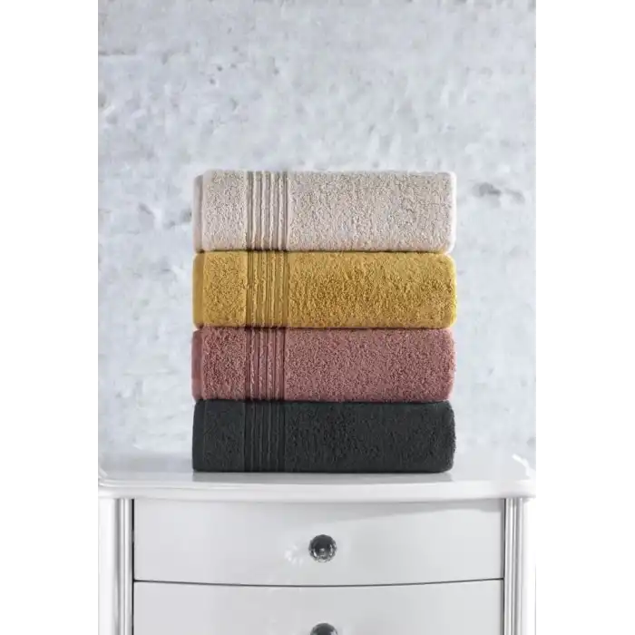 Cotton Box Plump 50x90 4lü Havlu Seti Bej Gülkurusu Hardal Antrasit