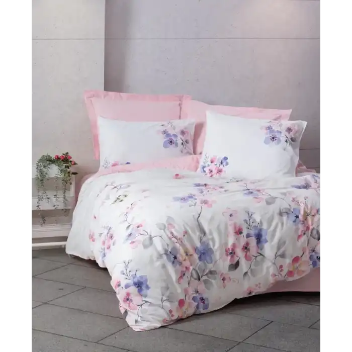 Cotton Box Ranforce Nevresim Takımı Çift Kişilik Jayda Pembe