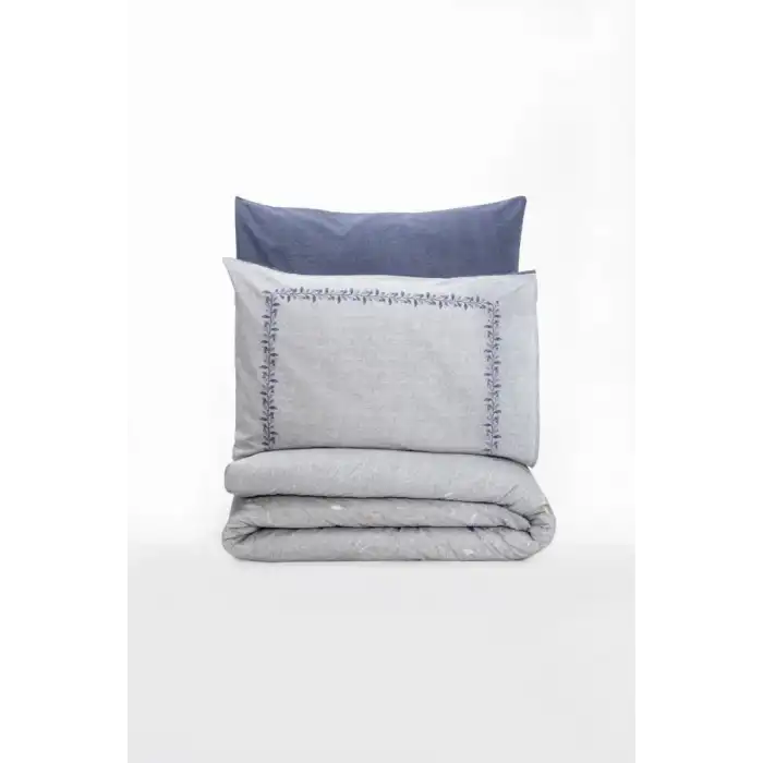 Cotton Box Ranforce Nevresim Takımı Çift Kişilik Nitsa Lacivert