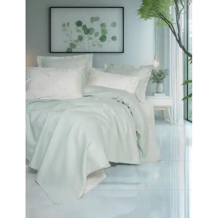 Cotton Box Serenity Bambu Çift Kişilik Pike Takımı Brisa Mint