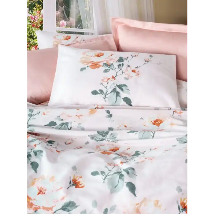 Cotton Box Verna Pudra Saten Nevresim Takımı Çift Kişilik