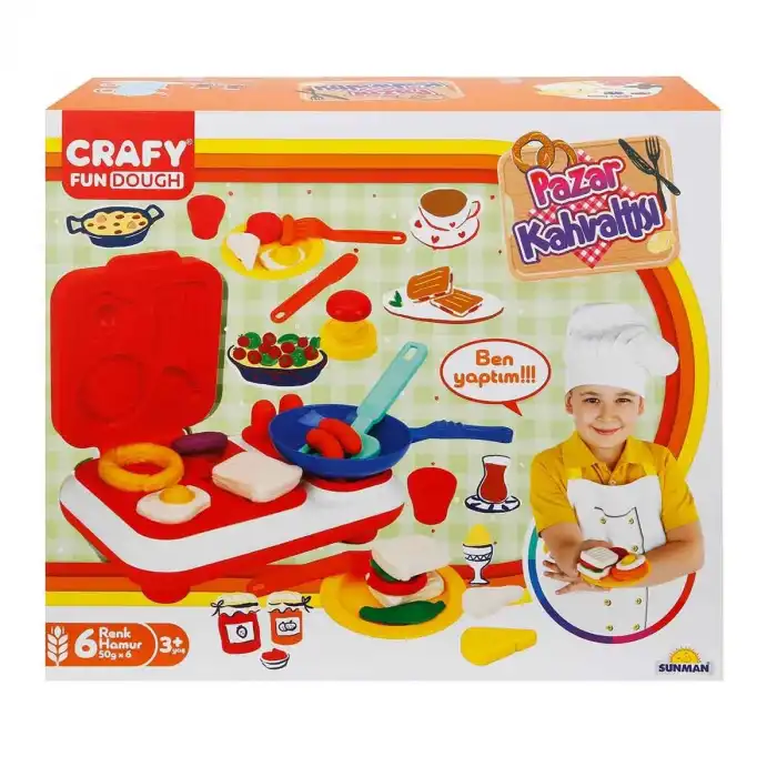 Crafy Pazar Kahvaltısı Oyun Hamuru Seti 23 Parça