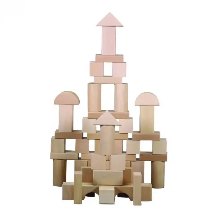 CS-8832 Natural Ahşap Blok Seti 50 Parça -Chiva