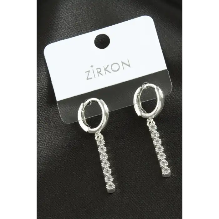 Çubuk Zirkon Taşlı Küpe