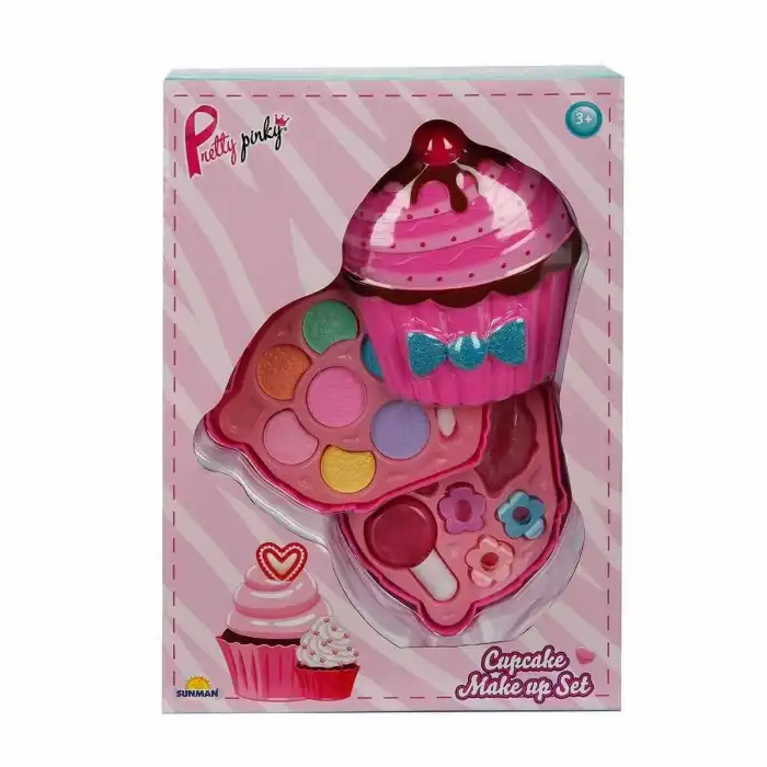 Cupcake Şekilli 2 Katlı Makyaj Güzellik Seti