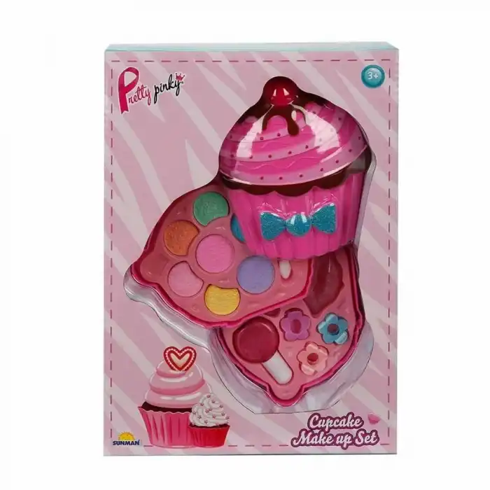 Cupcake Şekilli 2 Katlı Makyaj Güzellik Seti