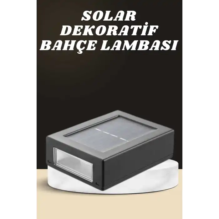 Dekoratif Duvar Lambası Solar Güneş Enerjili Bahçe Aydınlatması
